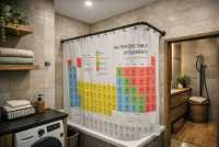 Шторка EVA 180×180 с таблицей Менделеева — наука в душе каждый день фото